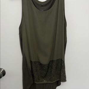Juicy Couture Olive Green Sleeveless Tank Top